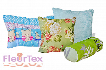 Подушка файбер-шарики п/э строч.